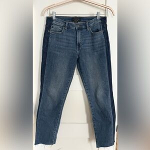 Banana Republic Straight Ankle Two Tone Cropped Jeans Size 27/4